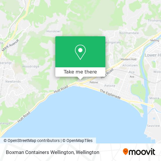 Boxman Containers Wellington map