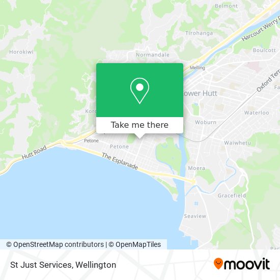 St Just Services map