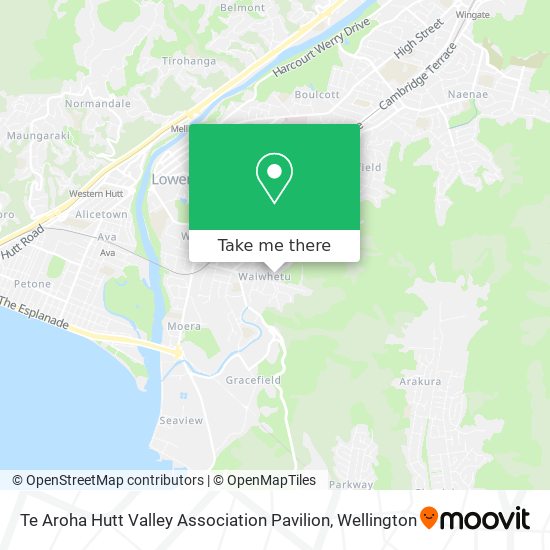 Te Aroha Hutt Valley Association Pavilion map