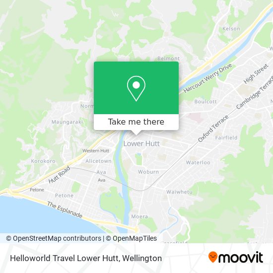 Helloworld Travel Lower Hutt map