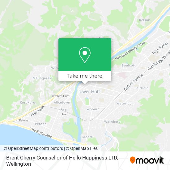 Brent Cherry Counsellor of Hello Happiness LTD map