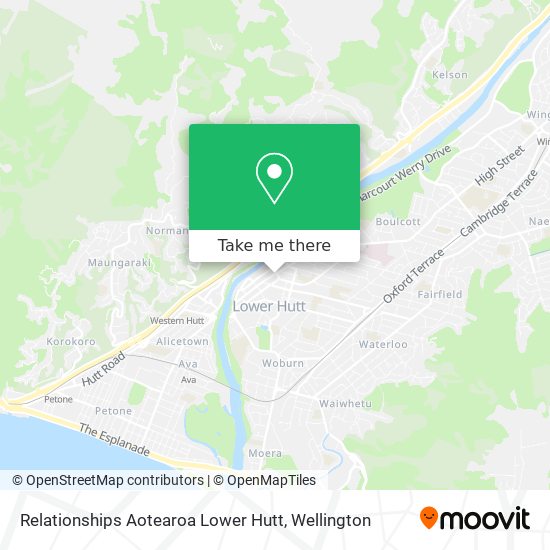 Relationships Aotearoa Lower Hutt map
