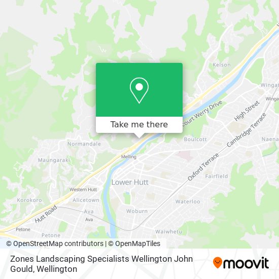 Zones Landscaping Specialists Wellington John Gould map