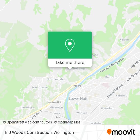 E J Woods Construction map