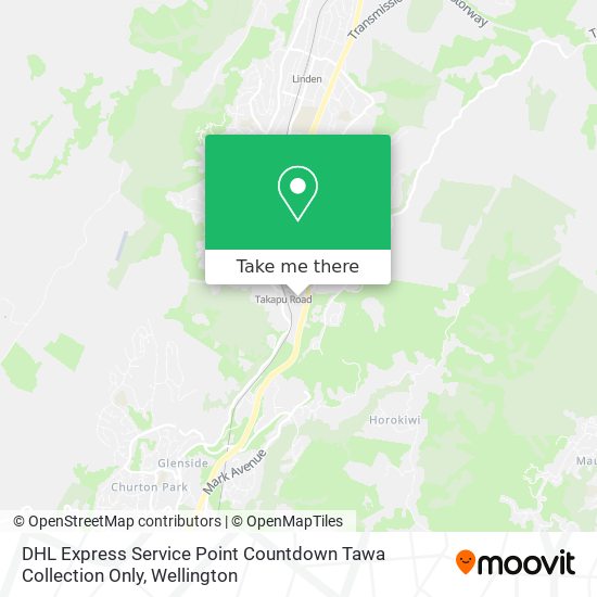DHL Express Service Point Countdown Tawa Collection Only map