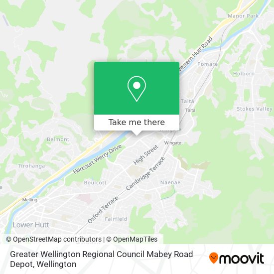 Greater Wellington Regional Council Mabey Road Depot map