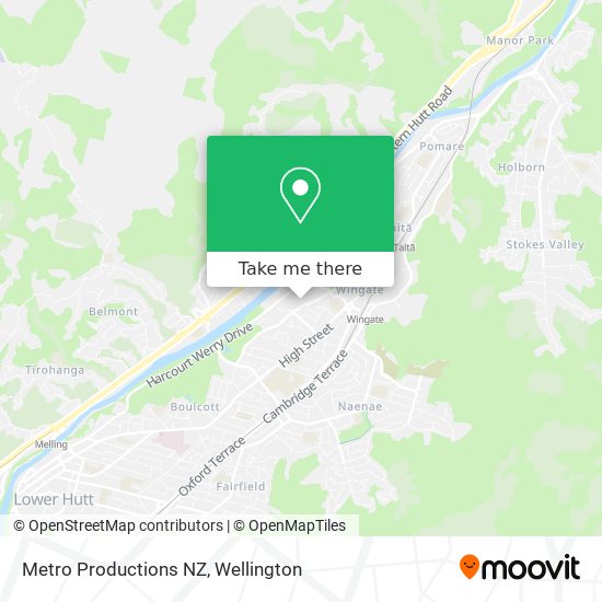 Metro Productions NZ map