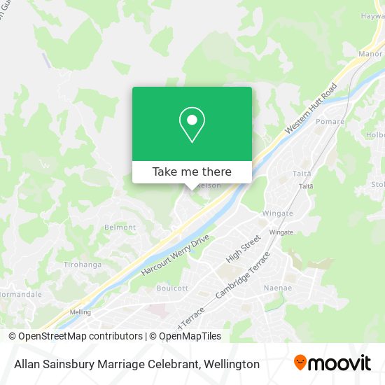 Allan Sainsbury Marriage Celebrant map