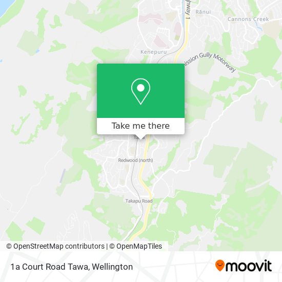 1a Court Road Tawa map