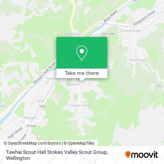 Tawhai Scout Hall Stokes Valley Scout Group map