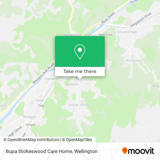 Bupa Stokeswood Care Home map