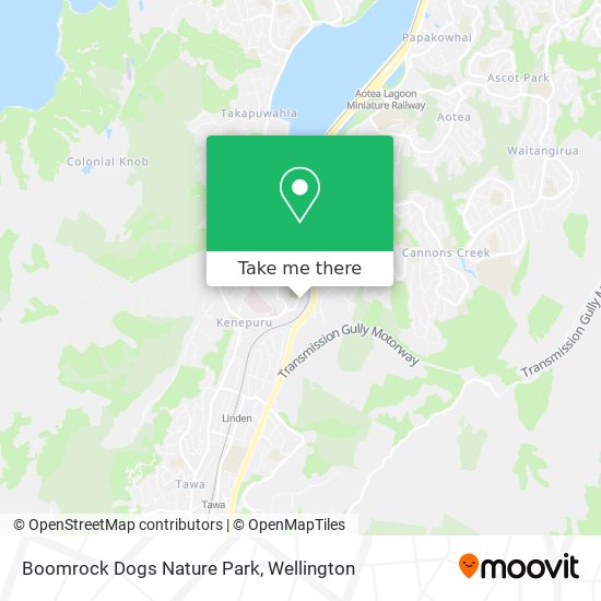 Boomrock Dogs Nature Park map