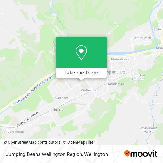 Jumping Beans Wellington Region map