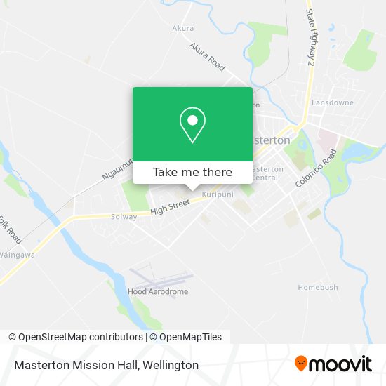 Masterton Mission Hall map