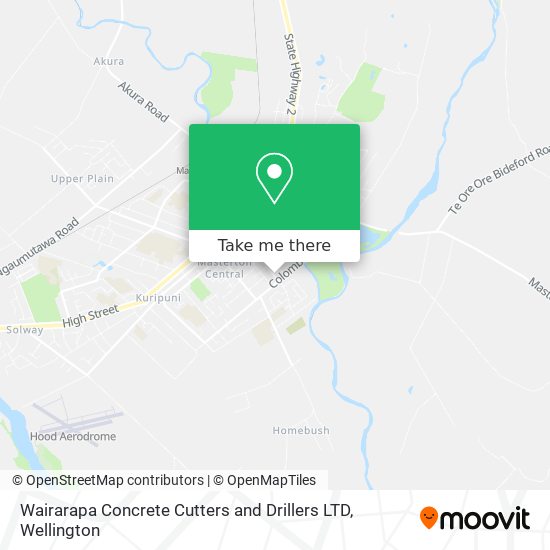 Wairarapa Concrete Cutters and Drillers LTD map