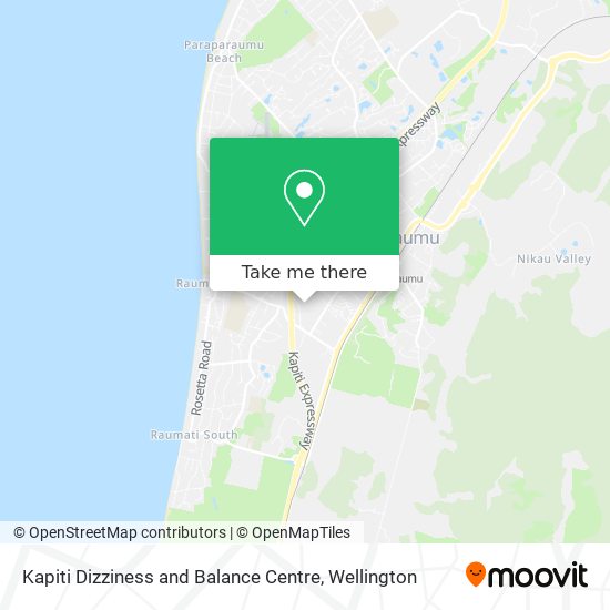 Kapiti Dizziness and Balance Centre map