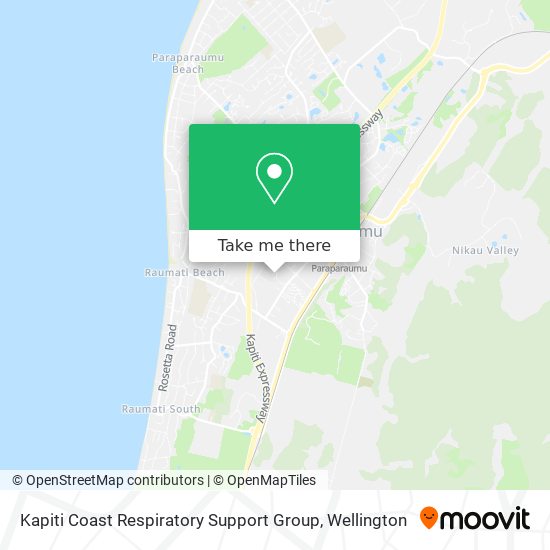 Kapiti Coast Respiratory Support Group map