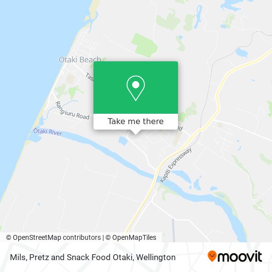 Mils, Pretz and Snack Food Otaki map