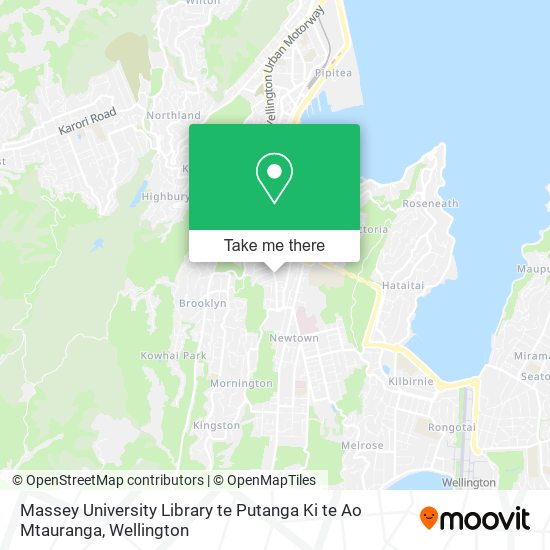 Massey University Library te Putanga Ki te Ao Mtauranga map