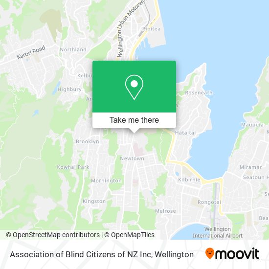 Association of Blind Citizens of NZ Inc map