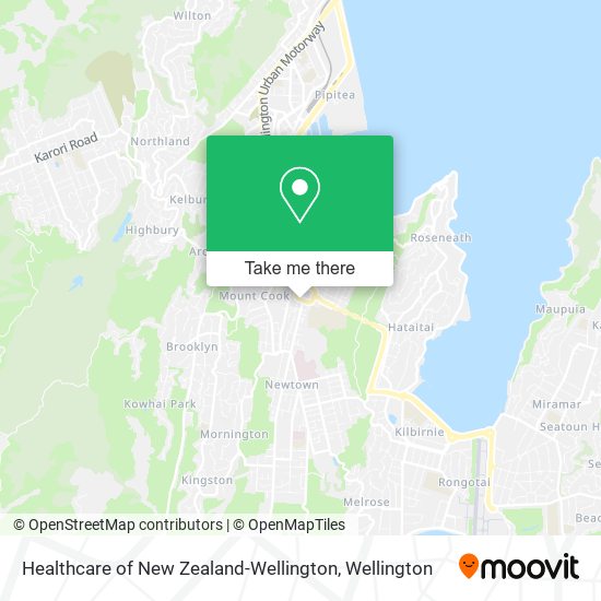 Healthcare of New Zealand-Wellington map