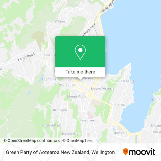 Green Party of Aotearoa New Zealand map