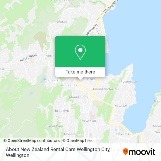 About New Zealand Rental Cars Wellington City map