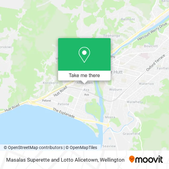 Masalas Superette and Lotto Alicetown map