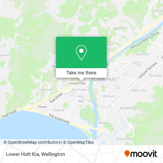 Lower Hutt Kia map