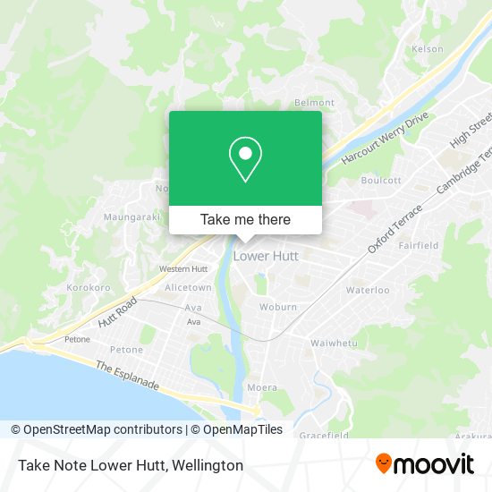 Take Note Lower Hutt map