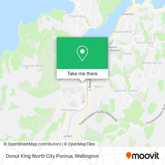 Donut King North City Porirua map
