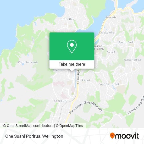 One Sushi Porirua map