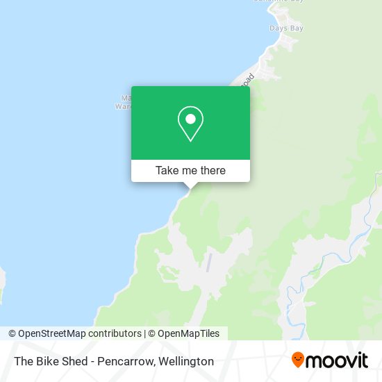 The Bike Shed - Pencarrow map