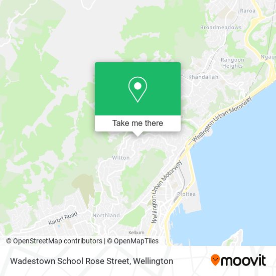Wadestown School Rose Street map