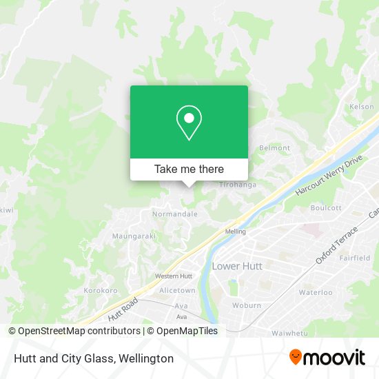 Hutt and City Glass map