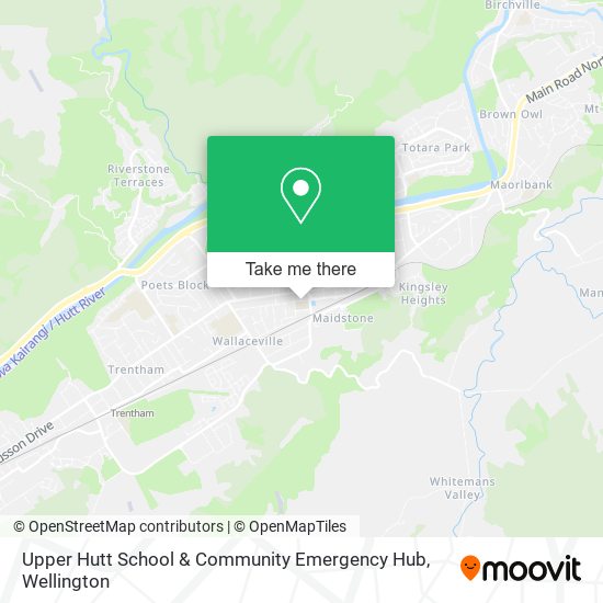 Upper Hutt School & Community Emergency Hub map