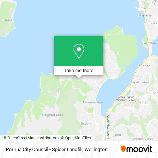 Porirua City Council - Spicer Landfill map