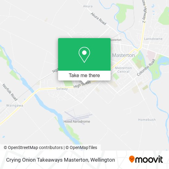 Crying Onion Takeaways Masterton map