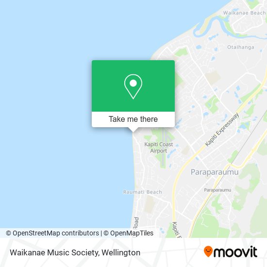 Waikanae Music Society map