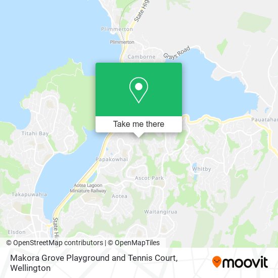 Makora Grove Playground and Tennis Court map