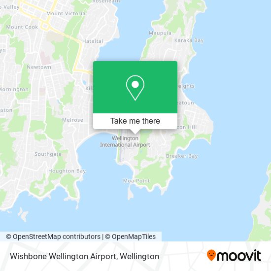 Wishbone Wellington Airport map