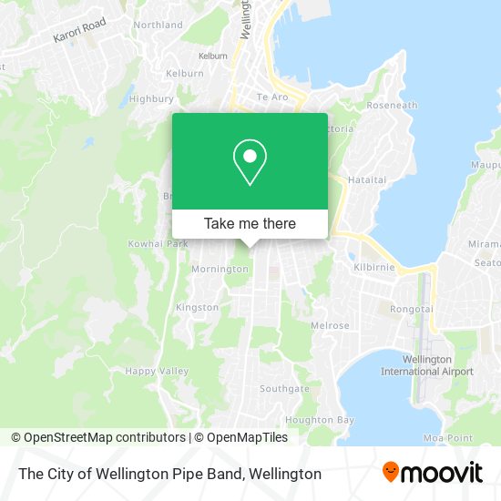 The City of Wellington Pipe Band map