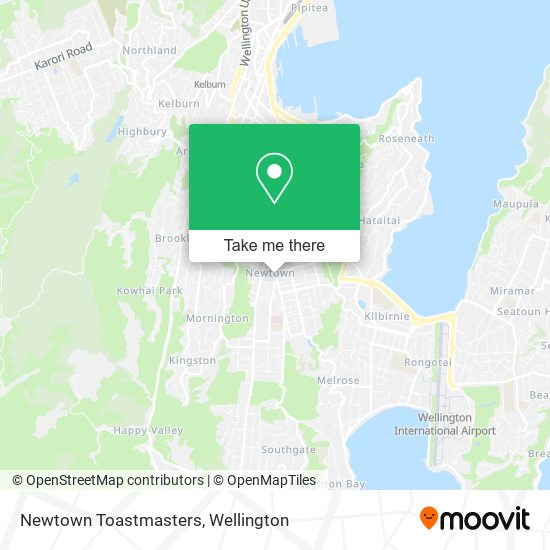 Newtown Toastmasters map