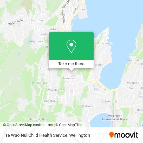 Te Wao Nui Child Health Service map