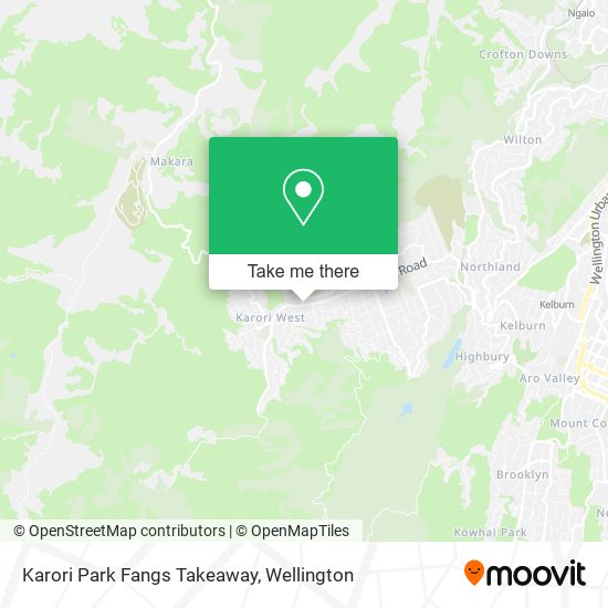 Karori Park Fangs Takeaway map