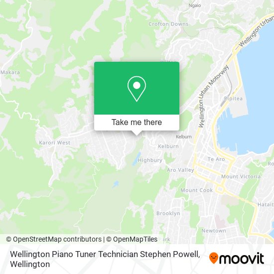 Wellington Piano Tuner Technician Stephen Powell map