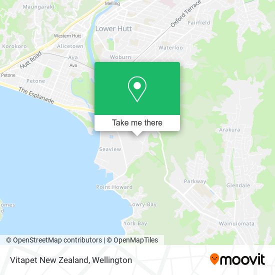 Vitapet New Zealand map