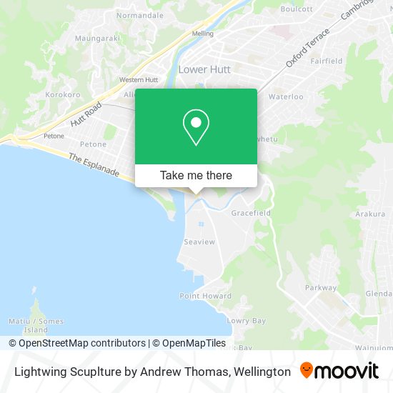 Lightwing Scuplture by Andrew Thomas map