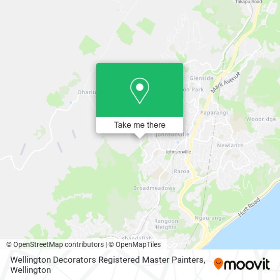 Wellington Decorators Registered Master Painters map