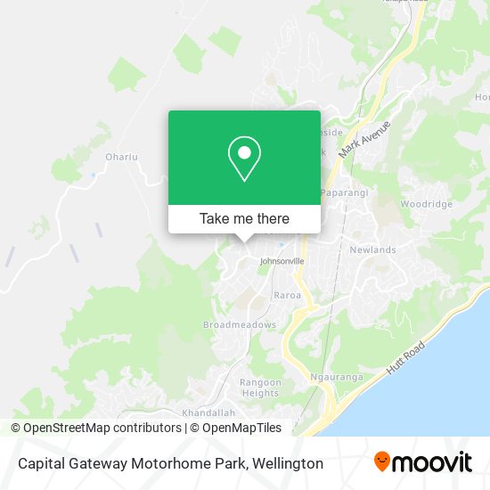 Capital Gateway Motorhome Park map